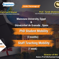 منحة خاصة بجامعة المنصورة ممولة بالكامل لجامعة university of Granada بدولة أسبانيا